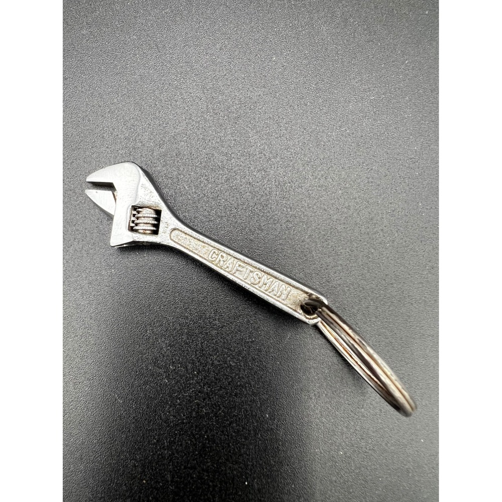 Craftsman 30896 Miniature Functional Adjustable Wrench Keychain Silver Metal